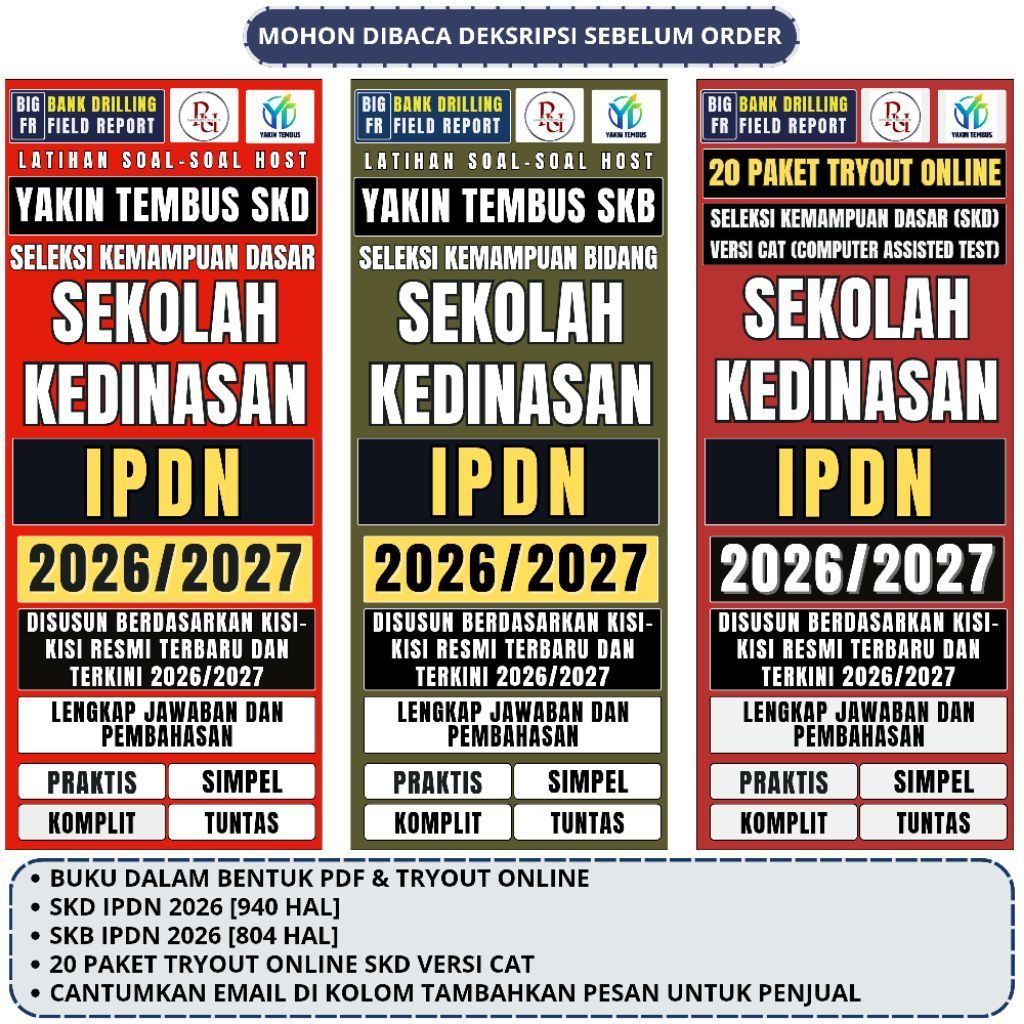 LATIHAN SOAL SKD & SKB IPDN SEKOLAH KEDINASAN IPDN (INSTITUT PEMERINTAHAN DALAM NEGERI) 2026