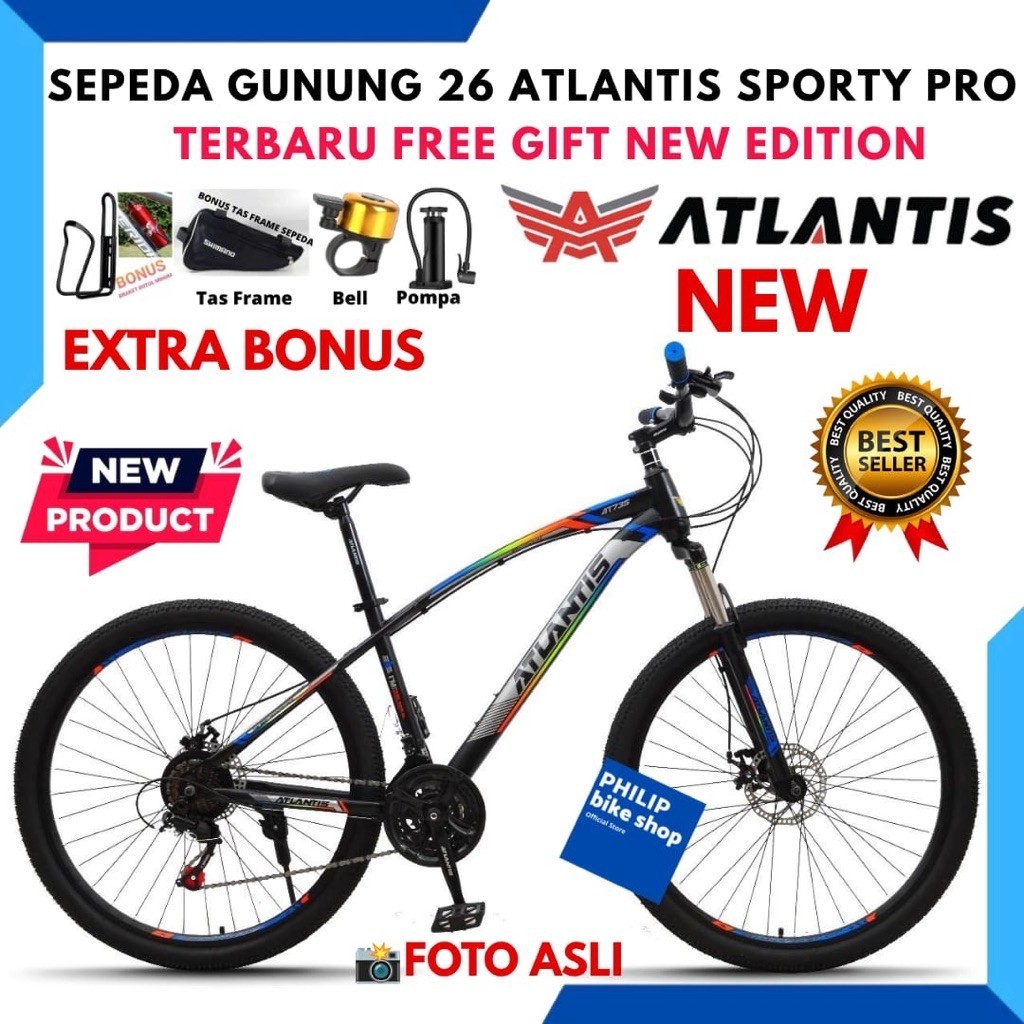 Sepeda Gunung MTB 26 Atlantis 735 Rem Discbrake Operangigi Terbaru