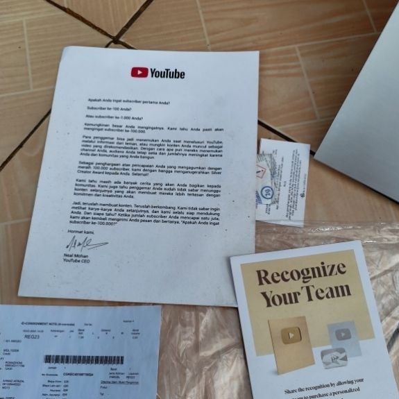 Silver Play Button Ori YouTube