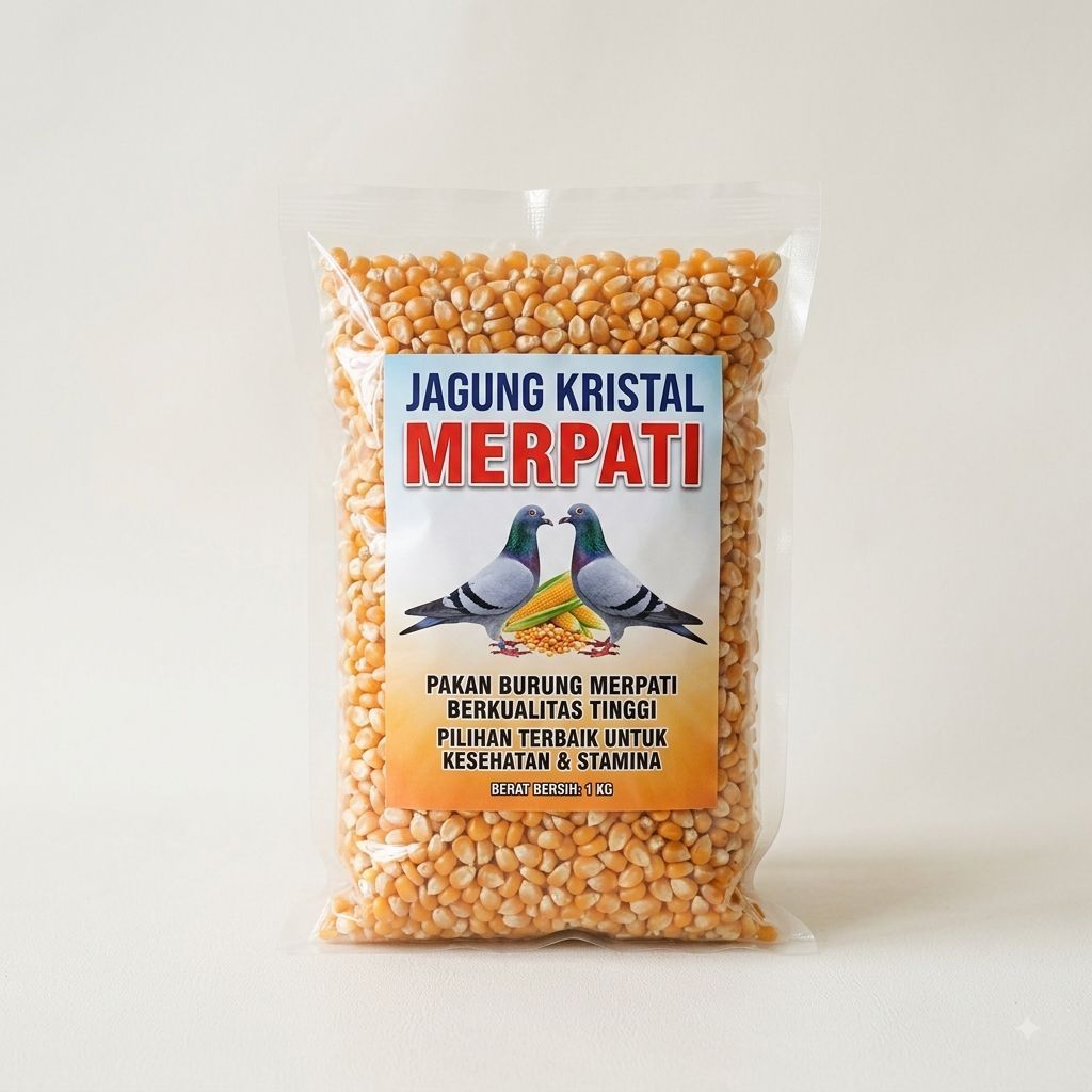 Jagung Kristal Merpati Super Clean 1kg - Pakan Burung Dara Merpati Balap Kolongan Premium 1 kg