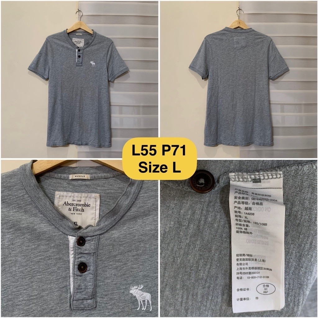 Kaos Abercrombie & Fitch Abu Original