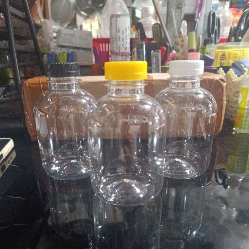 BOTOL MINI PUDOT 250 ML TUTUP SN / BOTOL AIR PLASTIK JUS SUSU JAMU SINOM