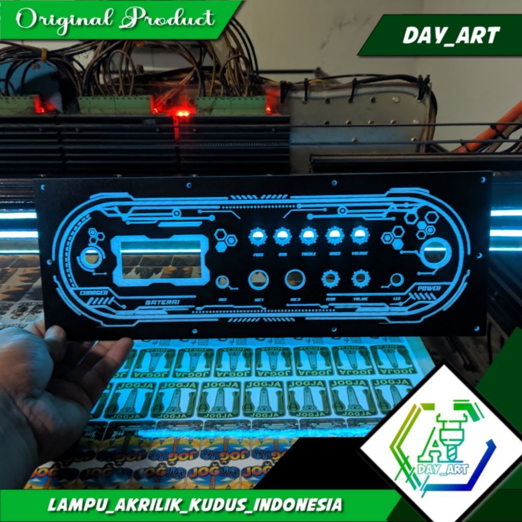 Panel audio akrilik tembus lampu untuk zk am100f karaoke