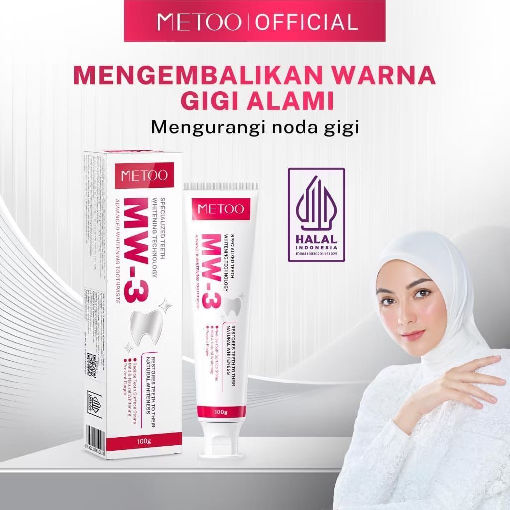 Pasta Gigi Metoo MW-3 100gr Pemutih Gigi Lanjutan