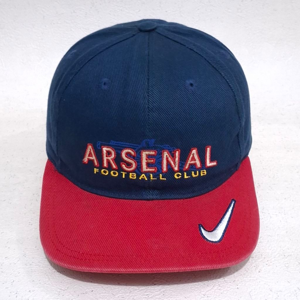 Topi Vintage ARSENAL FC Tag by NIKE Y2K Cap Preloved Original 100