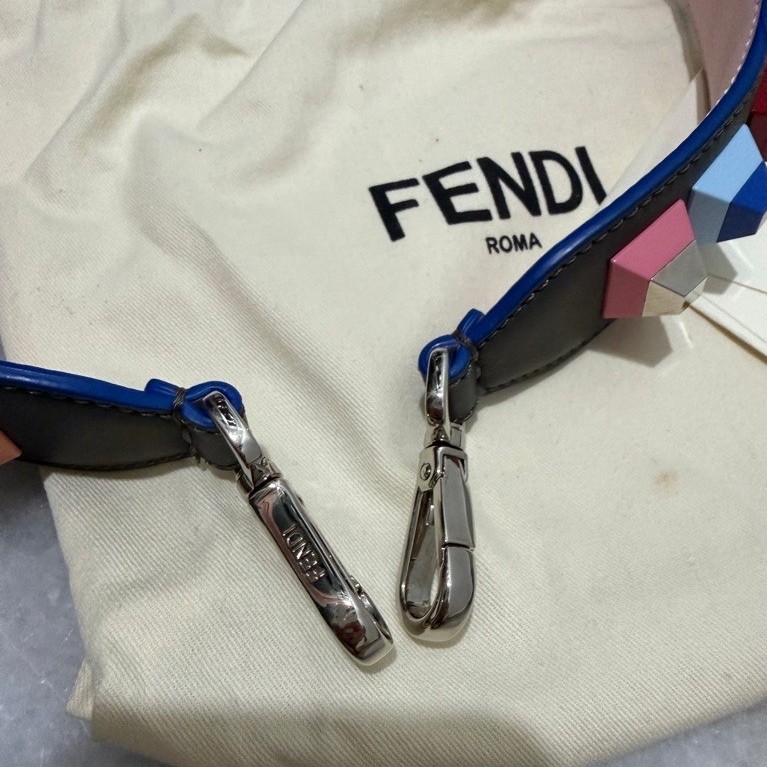 preloved like new Fendi Multicolor Leather Studded Strap You Shoulder Bag Strap