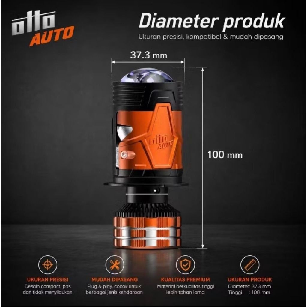 Lampu H4 Otto Apro Laser 65/80Watt Satuan