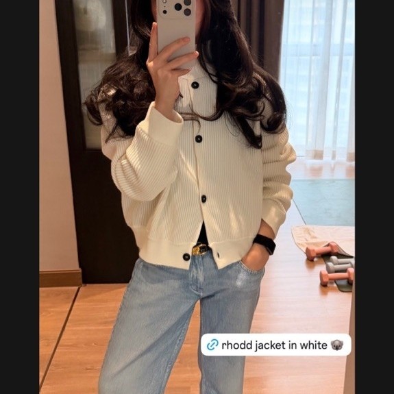 NEW DUMA RHODD JACKET WHITE BROWN TAUPE