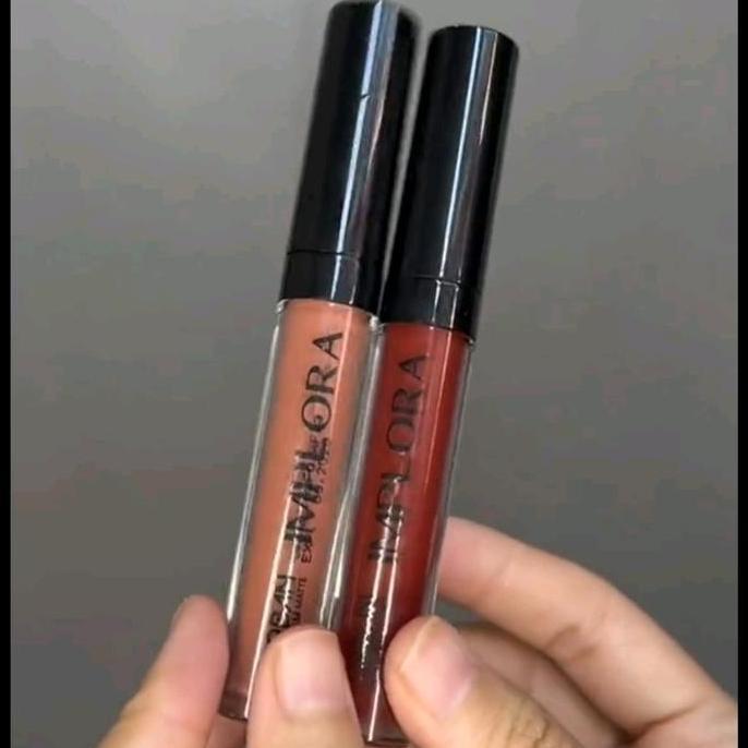 Liplip- Paket Hemat Ombrelips Implora Hazelnude Dan Red Gala - Ombre Lips - Set Lipstik Lipstik Ombr