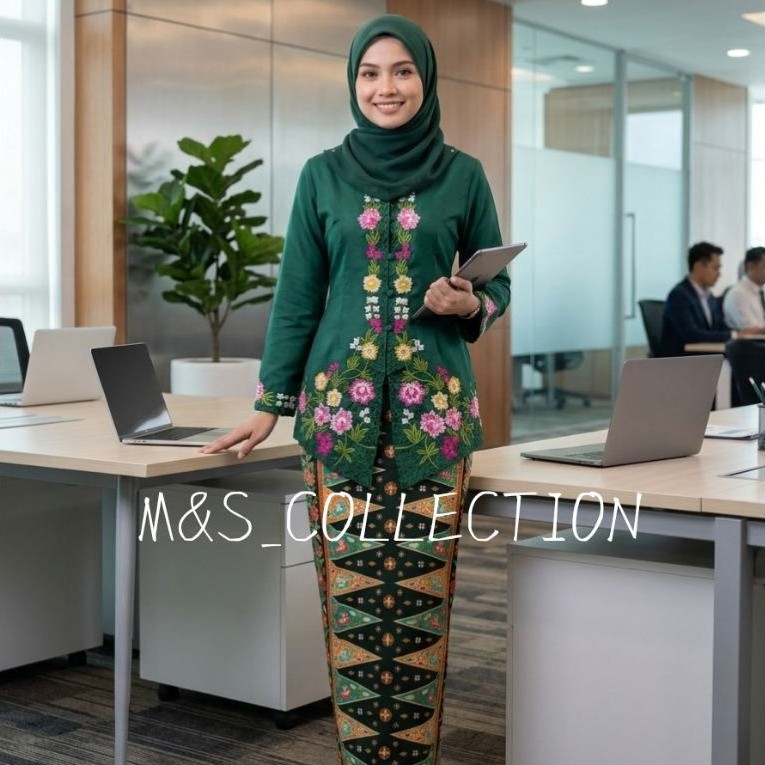Atasan Kebaya Encim Toyobo Motif Bunga-Bunga/Kebaya Modern/Kebaya Encim Toyobo