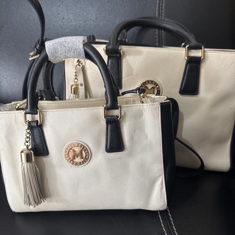 tas metrocity second bag black and white