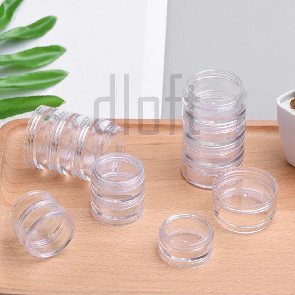 BestPromo (Minimal 3 Pcs) Pot 5Gr Jar Susun/Pot Krem/Tempat Tablet/Aksesoris/Bumbu/Resin/ Tempat Oba