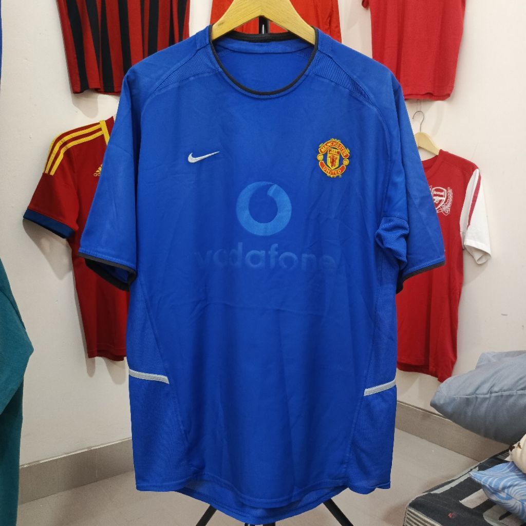Kaos Jersey Bola Nike MU Manchester United Third 2002 Size L Original Authentic