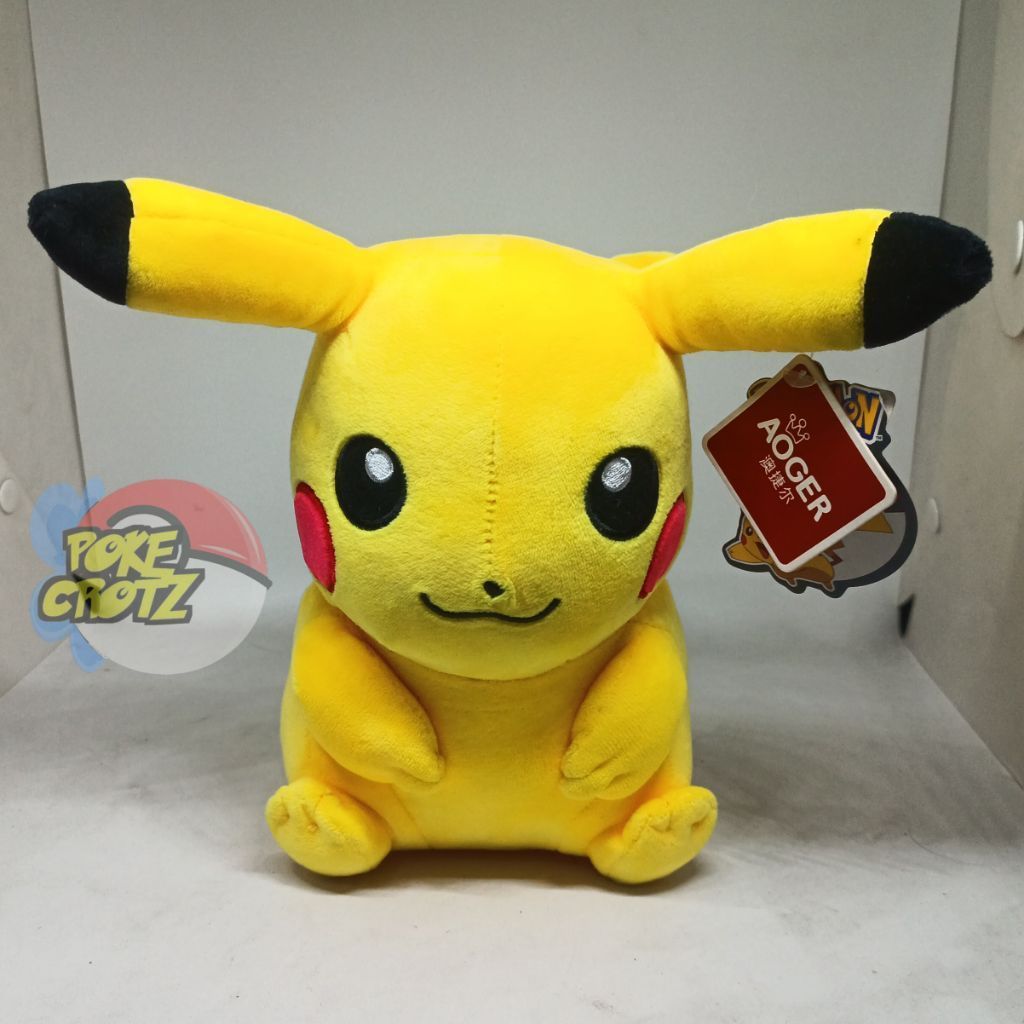 Boneka pikachu AOGER TAG plush pokemon 24cm