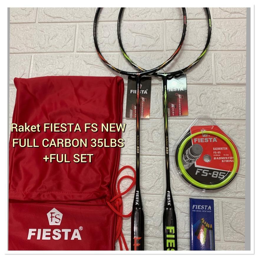 Raket Badminton NEW FIESTA FS NANO 333 FULL CARBON 35LBS TAIWAN ORIGINAL