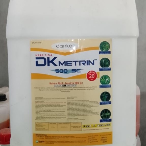 Herbisida DK Metrin 500 SC bahan aktif Ametrin 500 g/l
