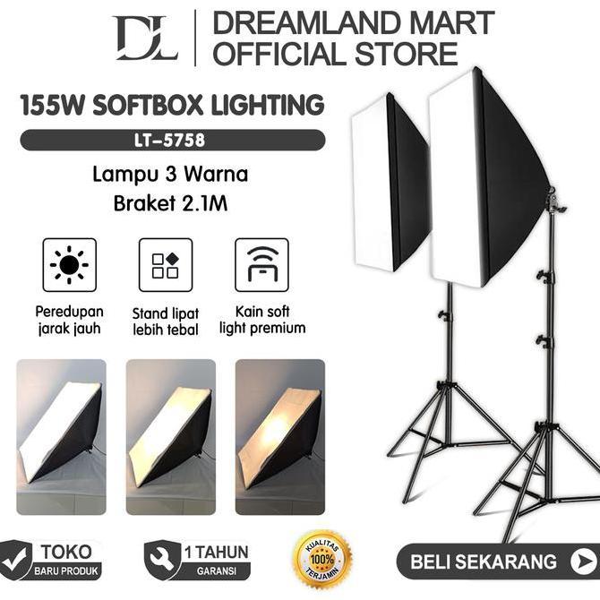 PUTRABAGOES_ - SOFTBOX LIGHTING STUDIO PAKET STUDIO TRIPOD PHOTOGRAPHY LIGHTING KIT PAKET LAMPU STUD