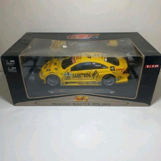 1:18 MAISTO MERCEDES BENZ CLK DTM 2004 DARK DOG C209 DIECAST RACING CAR MERCY SKALA 18 BYD27
