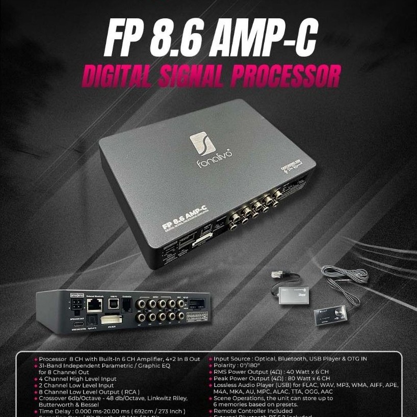 DSP Amp 8Ch FONALIVO FP 8.6 AMP-C - Digital Signal Processor