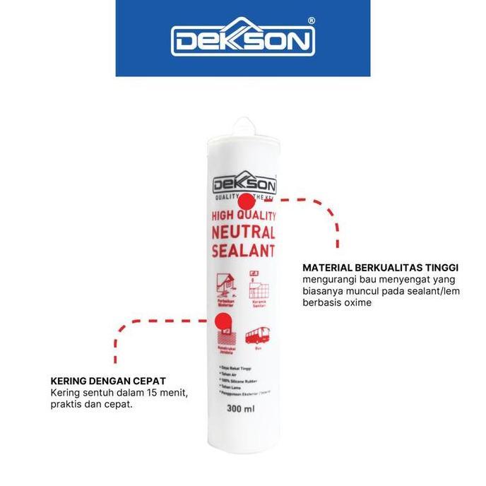 [] DEKKSON Silicone Sealant Lem Kaca Neutral Silicone Sealant