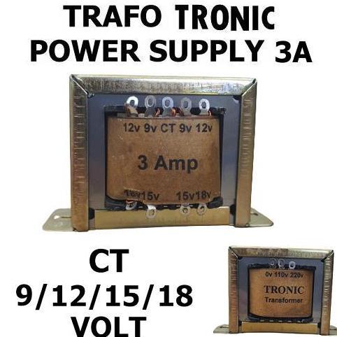 Trafo Tronic 3A Seri 11A Ct-18V Travo Transformer Ct, 9V, 12V, 15V, 18V