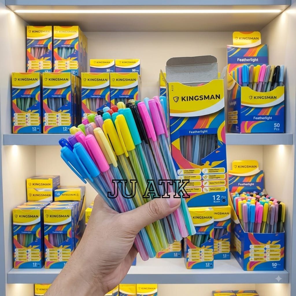 GROSIR ECER PULPEN 1 PACK KINGSMAN TINTA HITAM