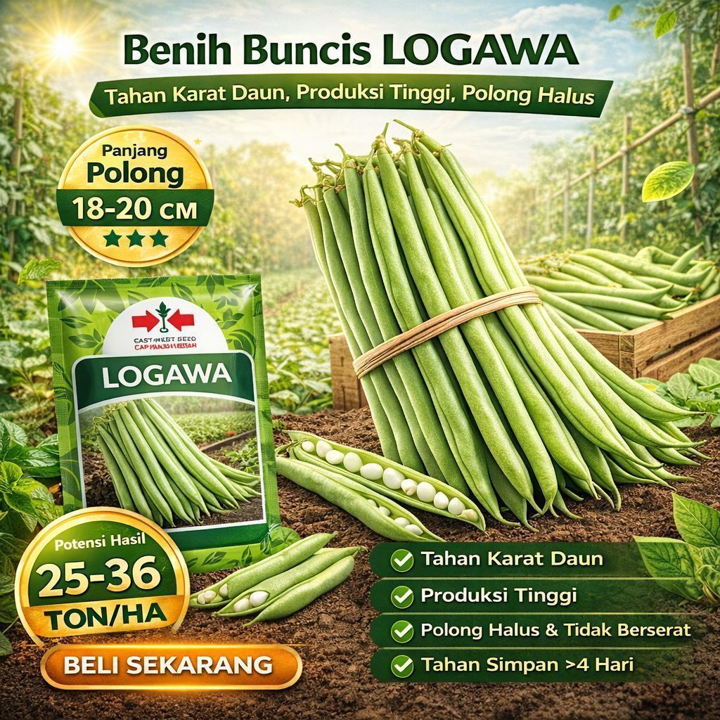 Bibit buncis logawa 1kg