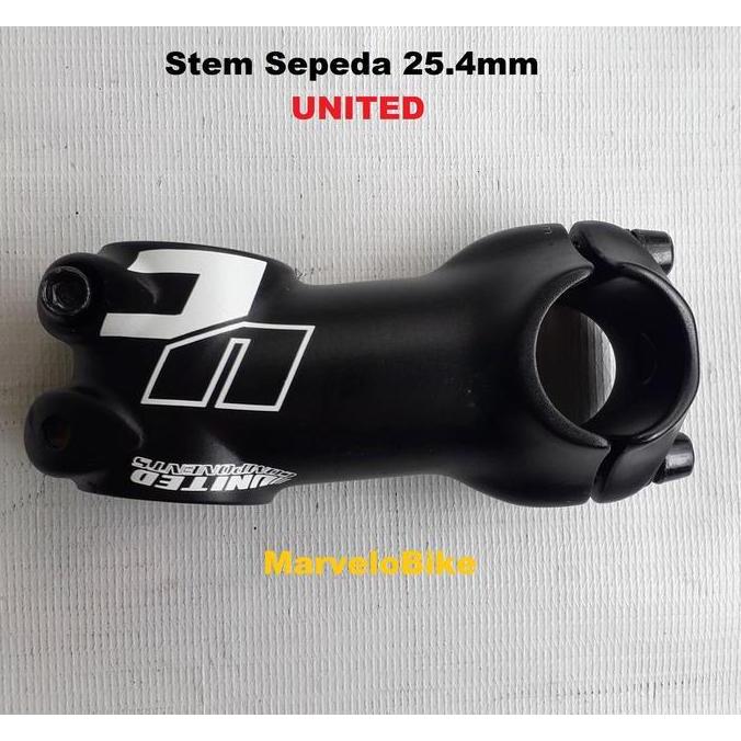 Promo Head Stem Sepeda 25.4mm Standar Merk UNITED Stem Sepeda MTB Fixie Balap UNITED Diskon