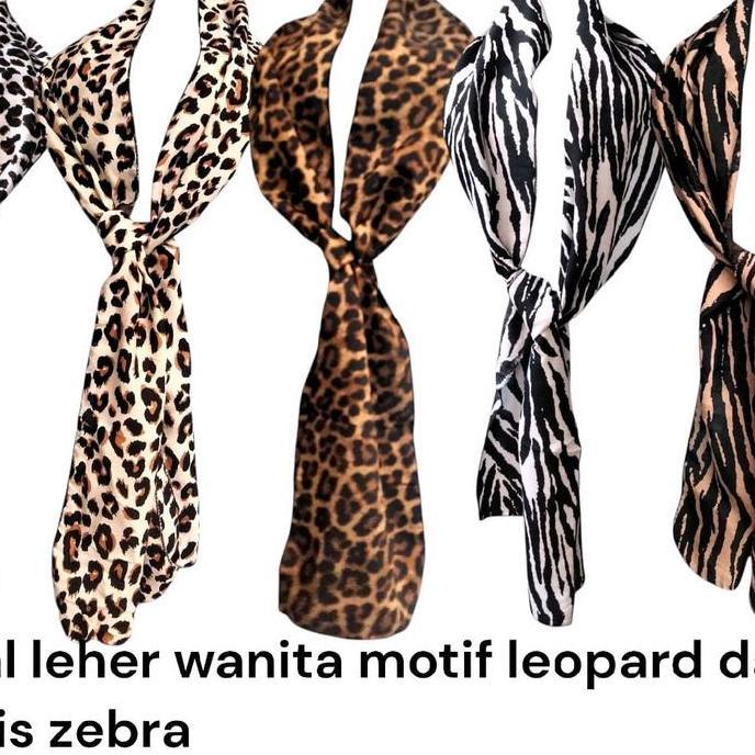 [Ski] Syal Motif Leopard Selendang Bandana Syal Motif Macan Tutul Rayon Panjang Voal Kerudung Jilbab