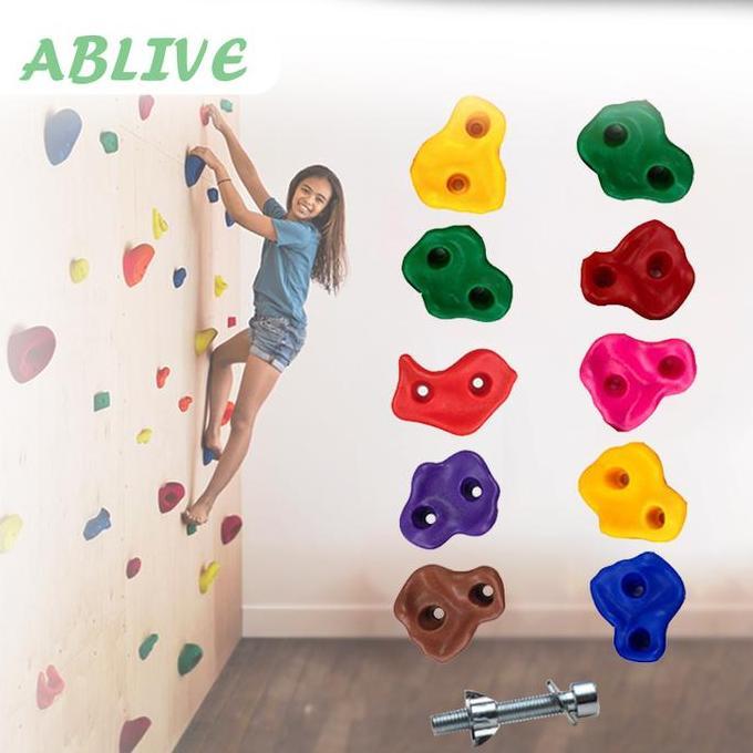 Isi10/Set Panjat Tebing Anak Poin Panjat Tebing Climbing Holds Anak Aneka Warna Wall Climbing Untuk 