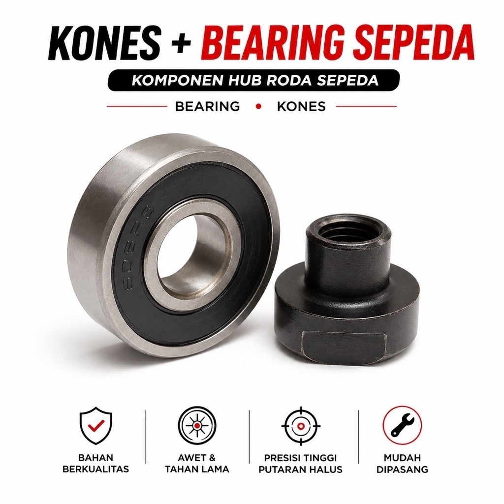 Kones + Bearing sepeda Upgrade gotri/pelor menjadi bearing