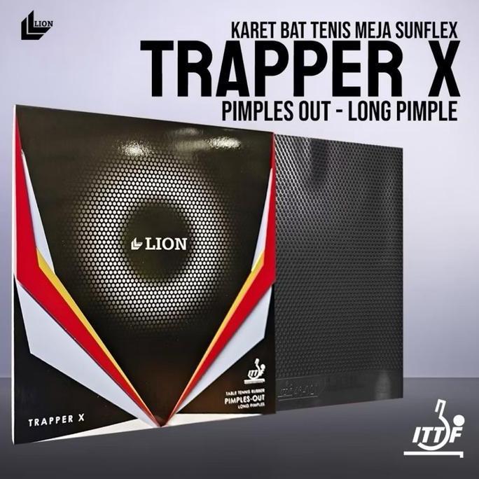Karet Bet Pingpong Tenis Meja LION TRAPPER X Bintik Panjang Original