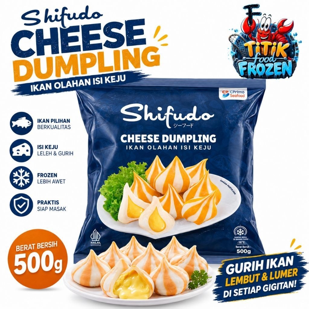 Titik Frozen | Shifudo Cheese Dumpling 500g Dumpling Keju Frozen Siap Masak