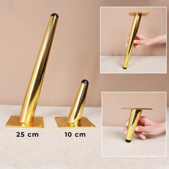 [] Kaki Kursi Sofa Stainless Gold