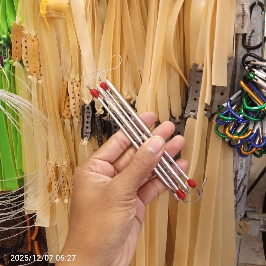 SUJEN DIY permainan ketapel latihan model ikan bahan stainless 6MM7CM