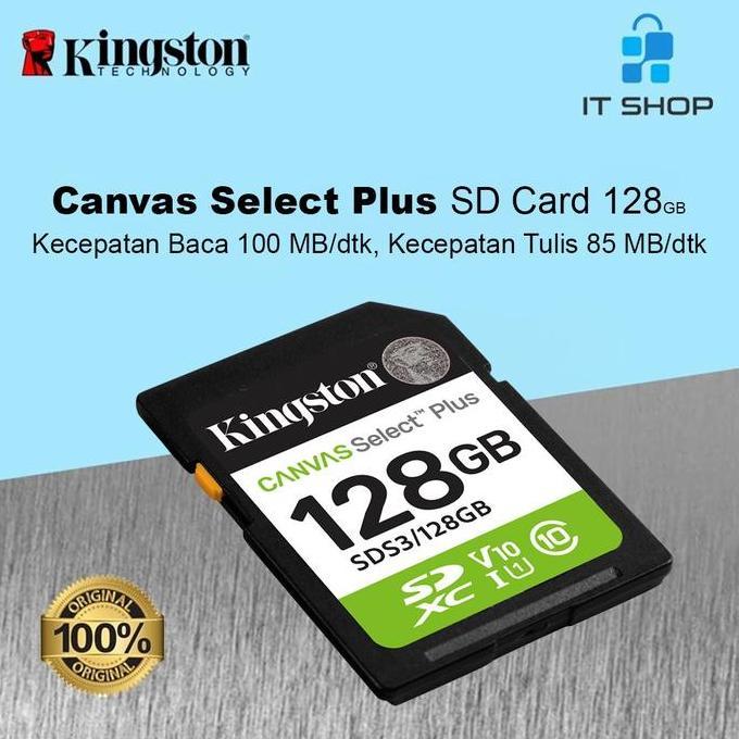 Kingston Canvas Select Plus SD Card - 128GB