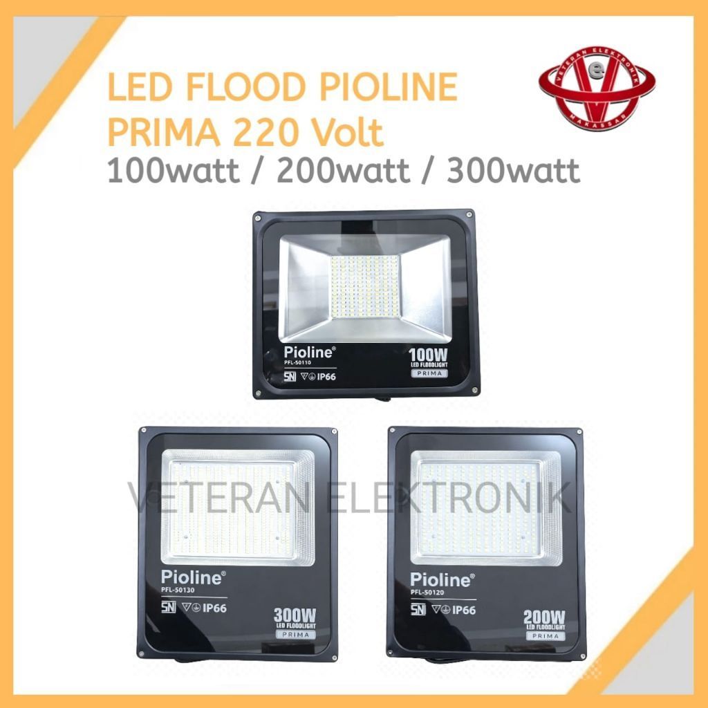 Lampu Sorot LED SMD Flood Light PIOLINE PRIMA 220V 100W / 200W / 300W