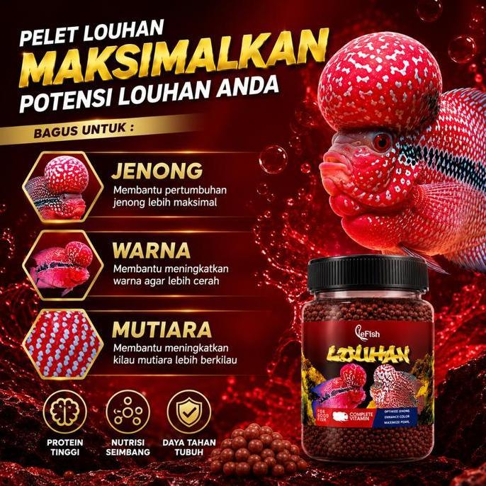 Koikoi- Louhan Le Fish - Pelet Louhan Jenong Dan Warna Dengan Spirulina Charophyll
