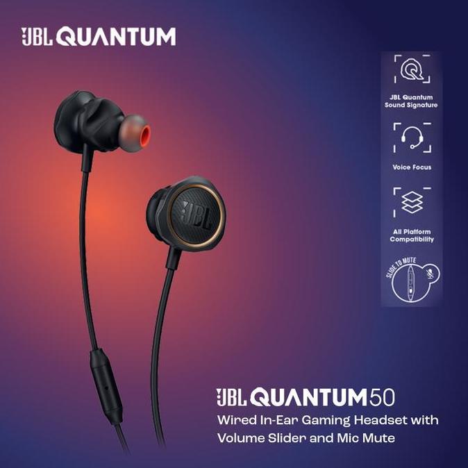 JBL Quantum 50 Headset gaming wired in-ear