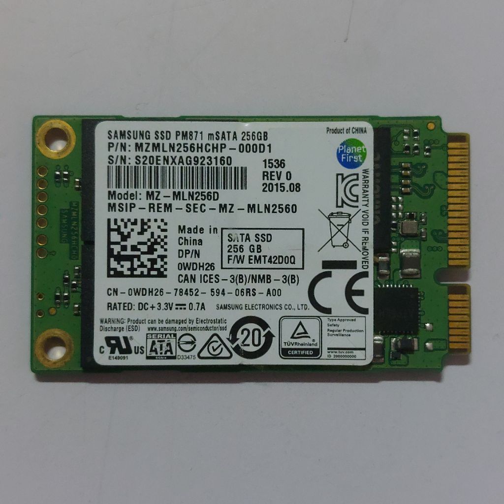MSATA 256 GB SAMSUNG