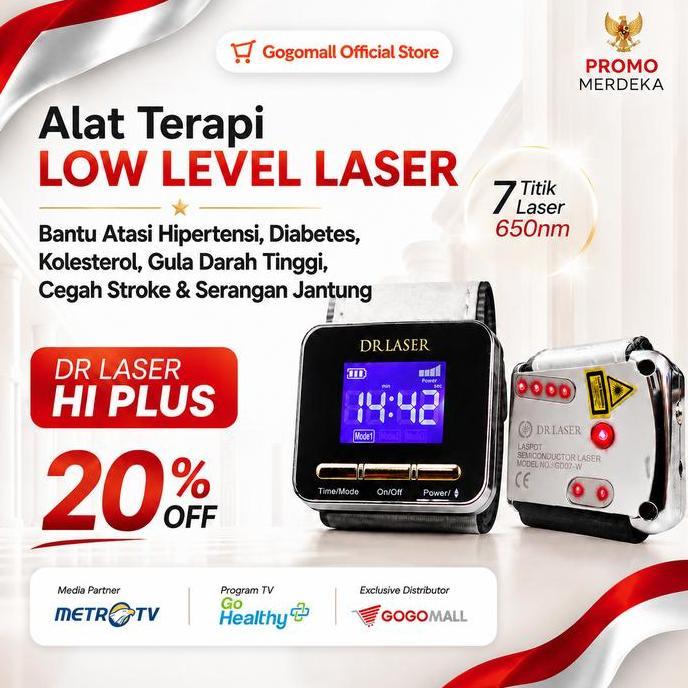 FARMUKE DR LASER Hi Plus Alat Terapi Bantu Mengendalikan Gula Darah Tingggi Diabetes Hipertensi Sera