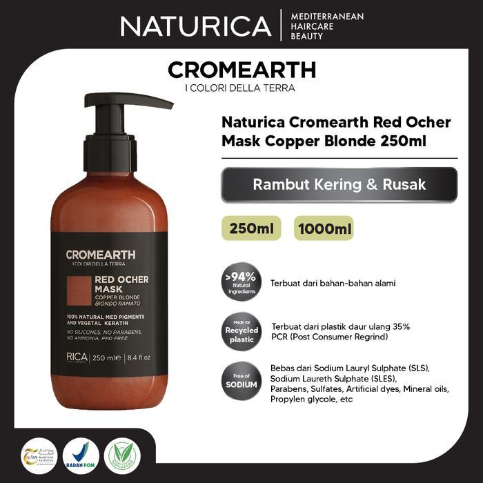 Masker Rambut Cromearth Red Ocher Mask Copper Blonde - 250ml