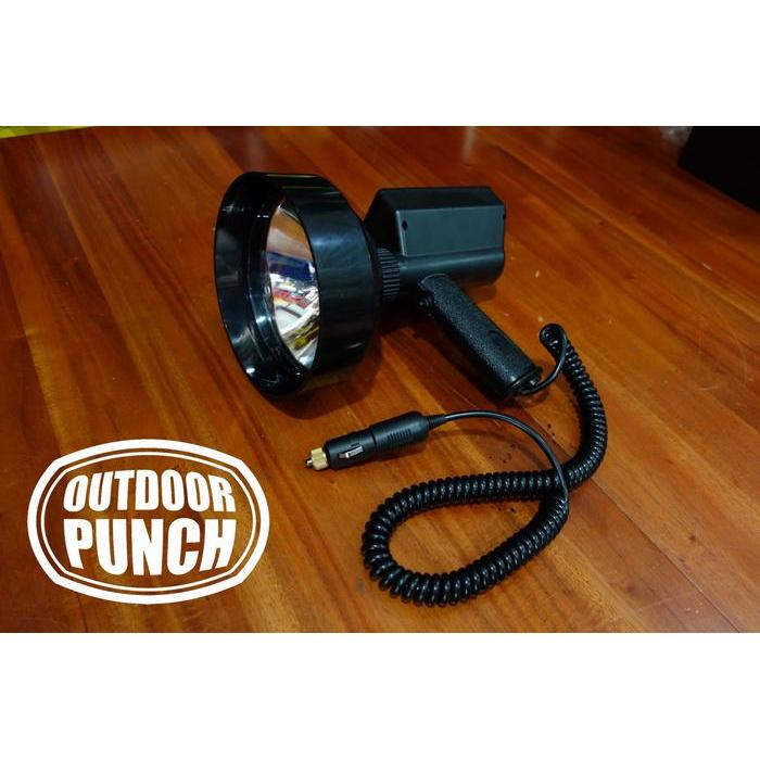 Handheld Spotlight Berburu bohlam HID 35 watt, jarak tempuh 1,2km - Kabel Accu