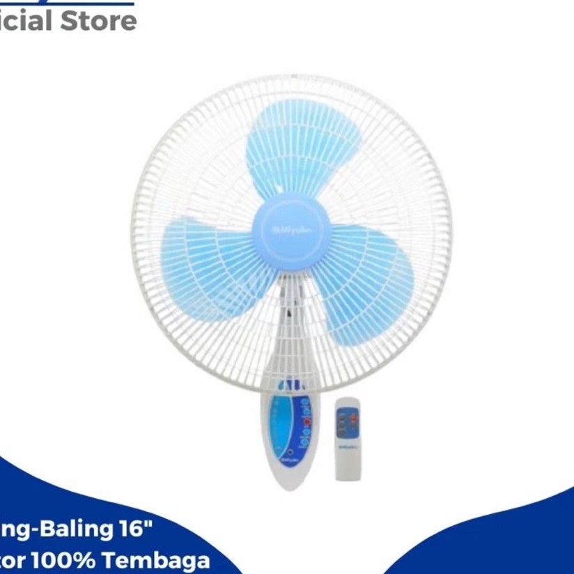 KIPAS ANGIN DINDING MIYAKO REMOT 1689RC - KIPAS ANGIN REMOT - KIPAS MIYAKO REMOT -KIPAS DINDING REMO