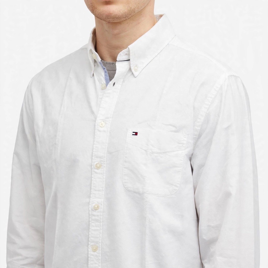 tommy hillfiger original oxford putih long shirt