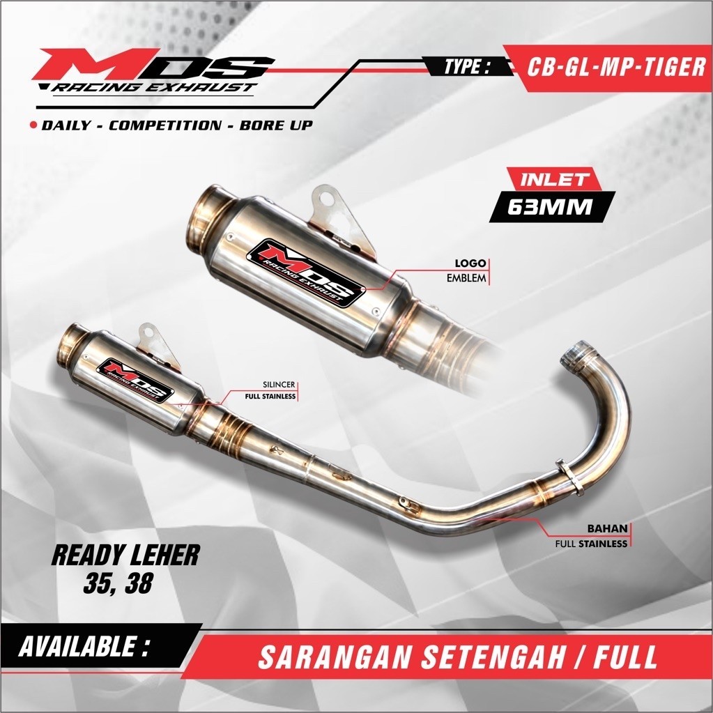 KNALPOT RACING CB GL MP TIGER 200 CC UP