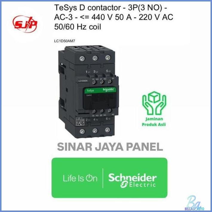 CONTACTOR KONTAKTOR SCHNEIDER 220V ORIGINAL LC1D50AM7 LCID50AM7  LC1D50M7 LC1D50 D50 LCID50M7  LCID5
