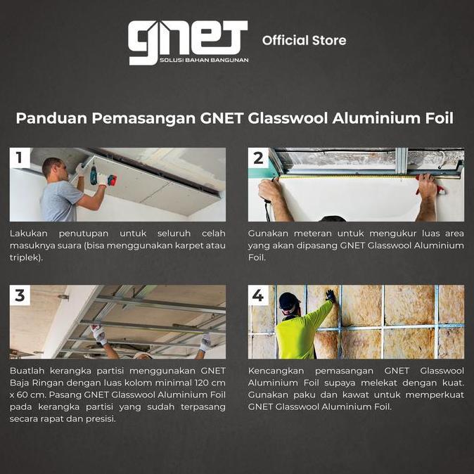 [] GNET Glasswool - Aluminium Foil | Insulasi Dinding Peredam Suara & Panas