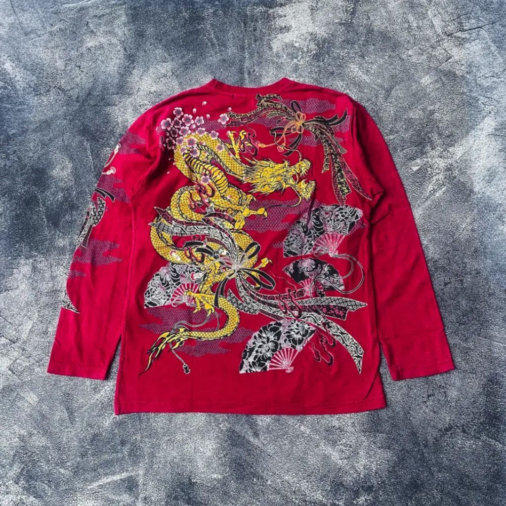 LONGSLEEVE SUKAJAN DRAGON RED