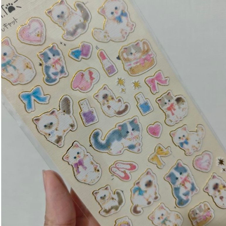 Kamio Japan Nyanto Sticker Cat - Omekashi Cat